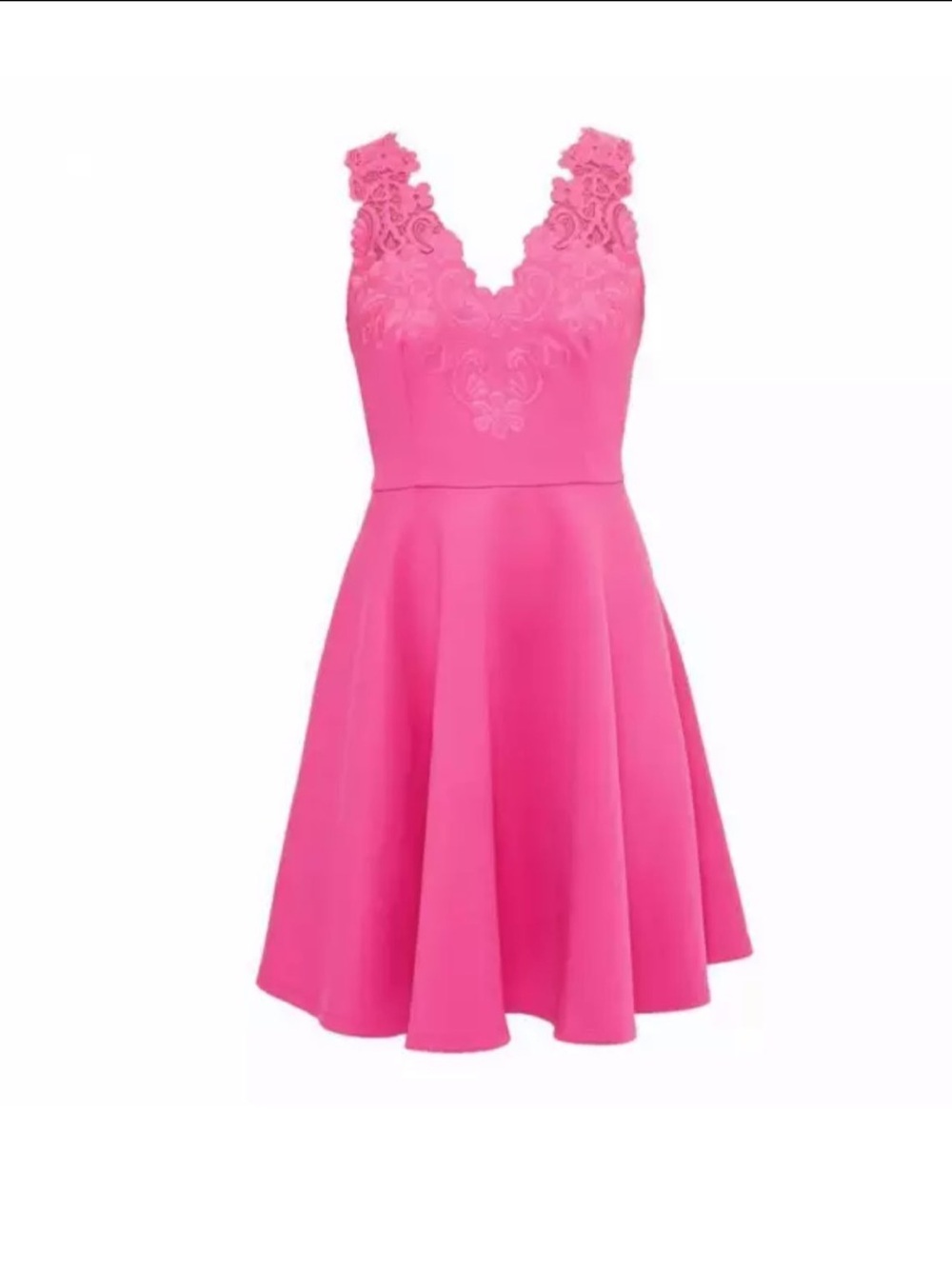 Ted Baker Taliia Embroidered Dress Fuchsia Pink Size 1 US 4 - Picture 3 of 6